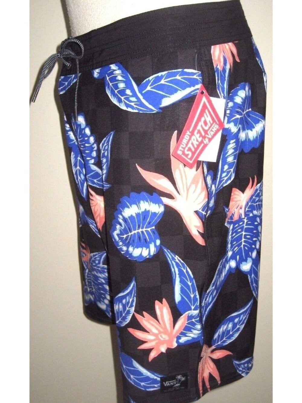 Vans Men's OTW Pismo Swim Boardshorts Black Blue Tropical Print Size 30 NWT - Picture 2 of 3
